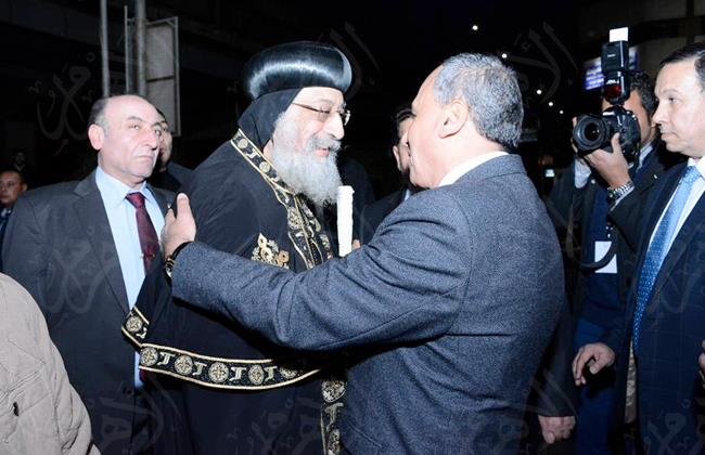 عبد المحسن سلامة يستقبل البابا تواضروس في الأهرام 