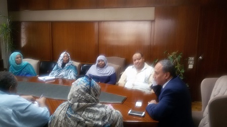 عبد المحسن سلامة يستقبل وفد إعلامي سوداني